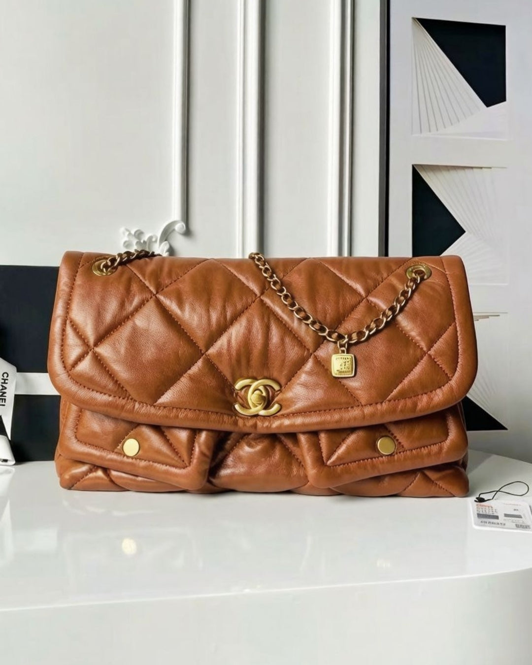 CHANEL Quilted Flap Shoulder Bag 30cm
