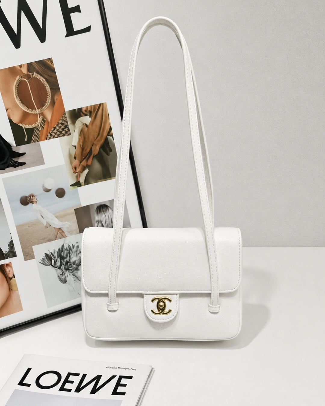 CHANEL Double-Strap Flap Bag 22 cm