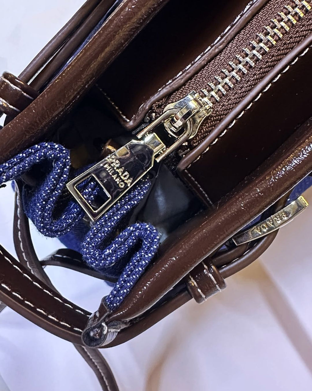 PRADA Denim Tote Bag 32cm A+