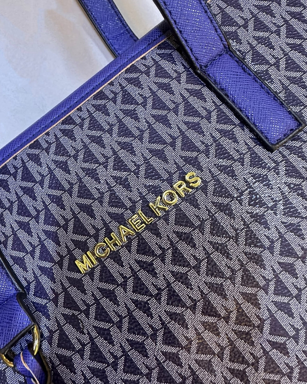 MK Multi-Piece Navy Tote Bag Set 44cm