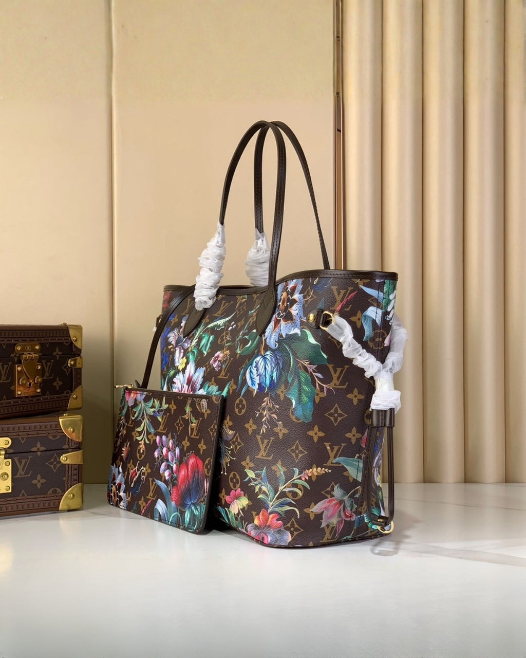LV Neverfull Floral Medium 31cm A+