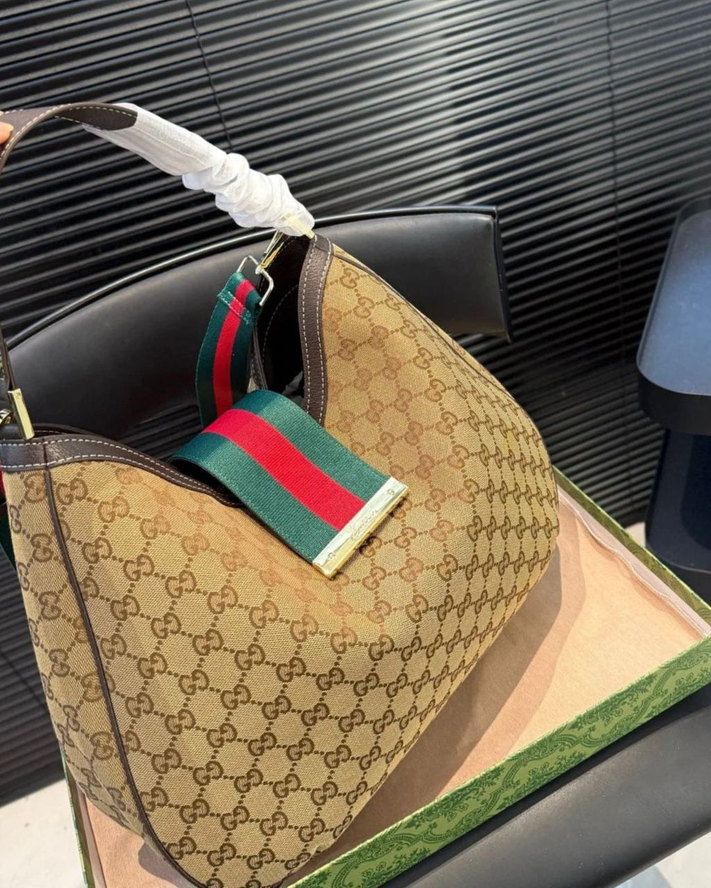 GUCCI Hobo Shoulder Bag 38cm A+