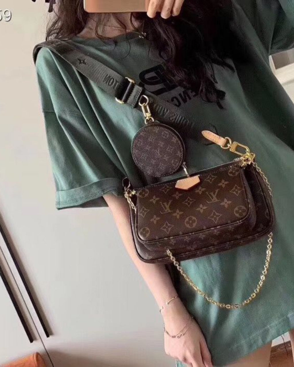 LV Multi Pouch Crossbody Bag 24cm