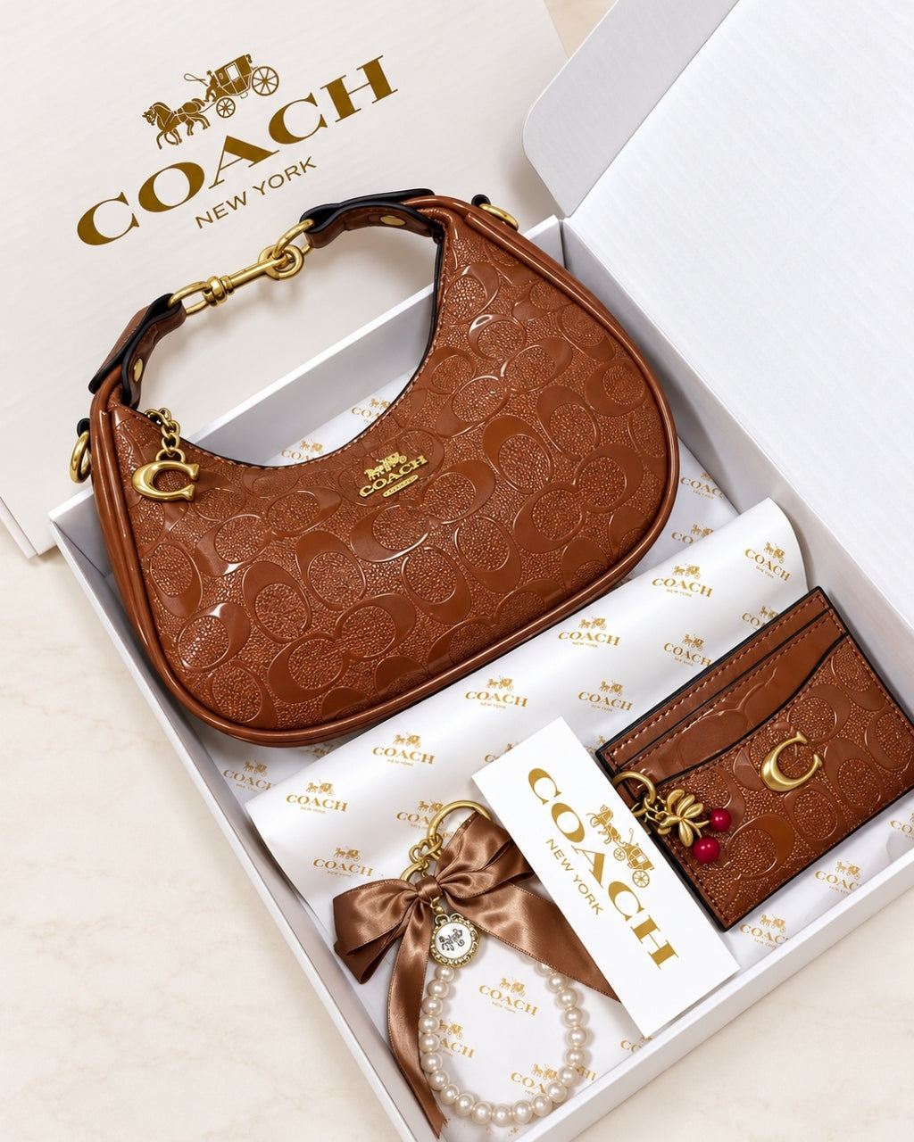 COACH Mini Hobo Gift Set 22cm