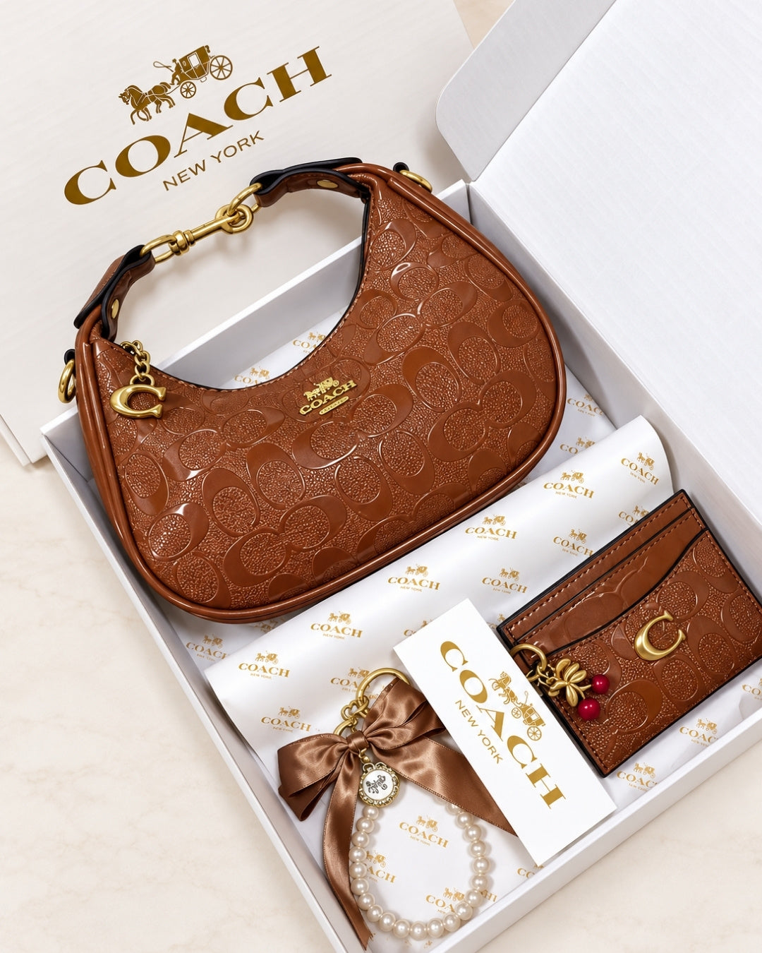 COACH Mini Hobo Gift Set 22cm
