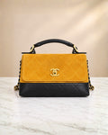 CHANEL Two-Tone Suede Shoulder Bag 29cm