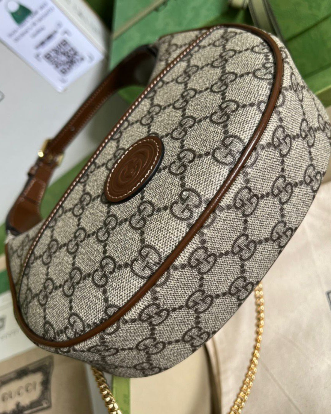 GUCCU GG Half Moon Mini Bag 22cm