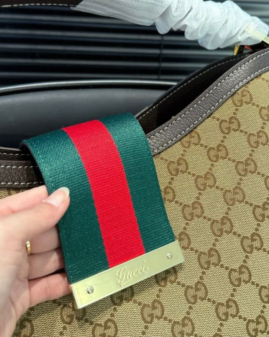 GUCCI Hobo Shoulder Bag 38cm A+