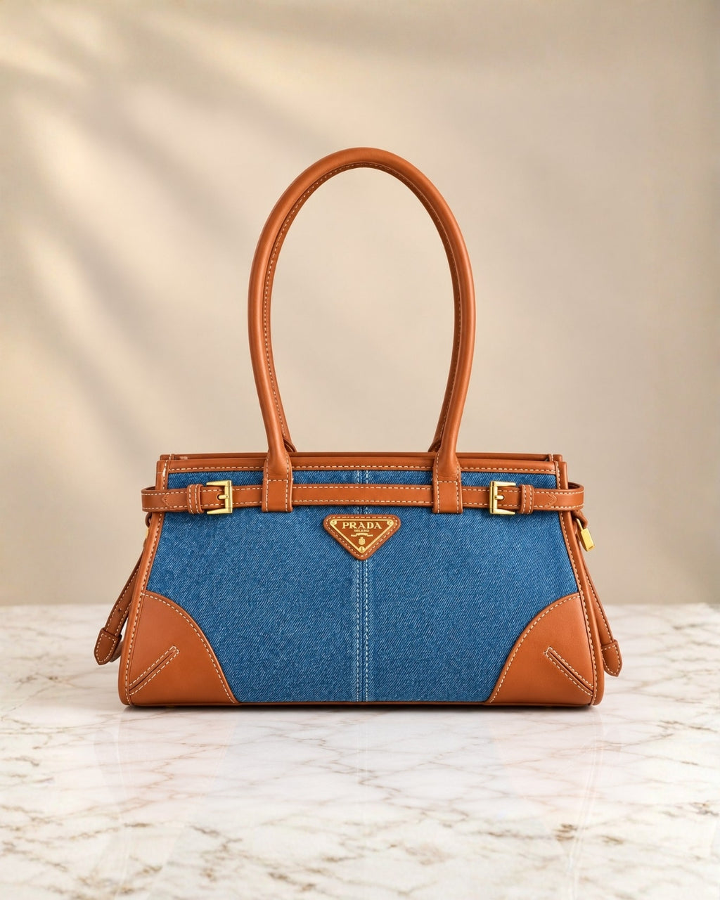 PRADA Denim Tote Bag Big Size A+
