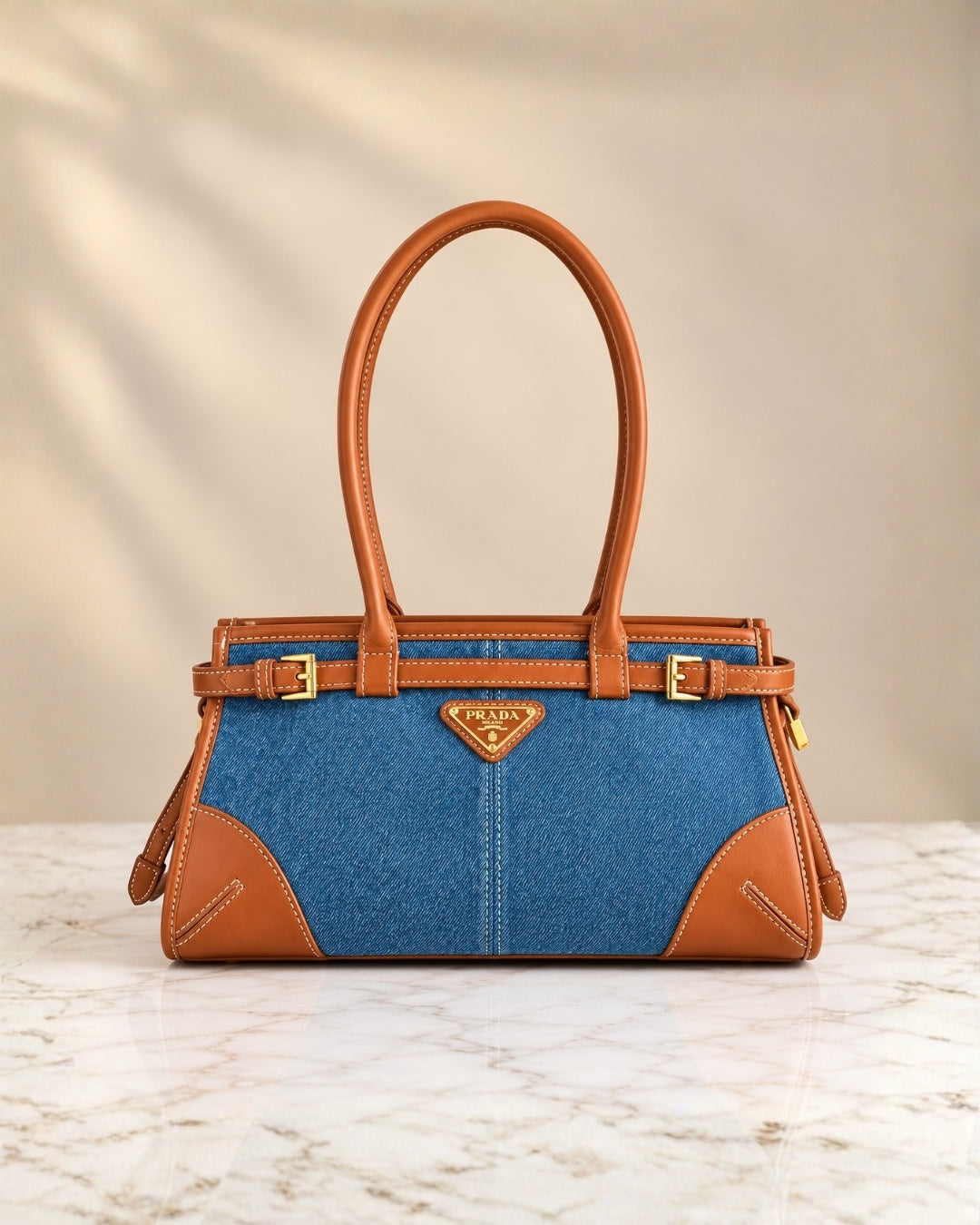 PRADA Denim Tote Bag Big Size A+