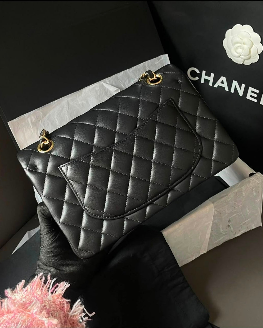 CHANEL Classic Double Flap Shoulder Bag 26cm A+