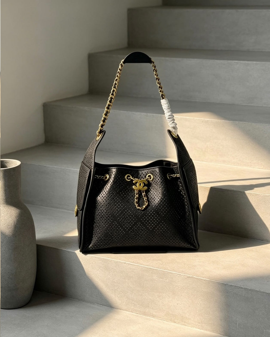 CHANEL 25 Bag Perforated 27cm