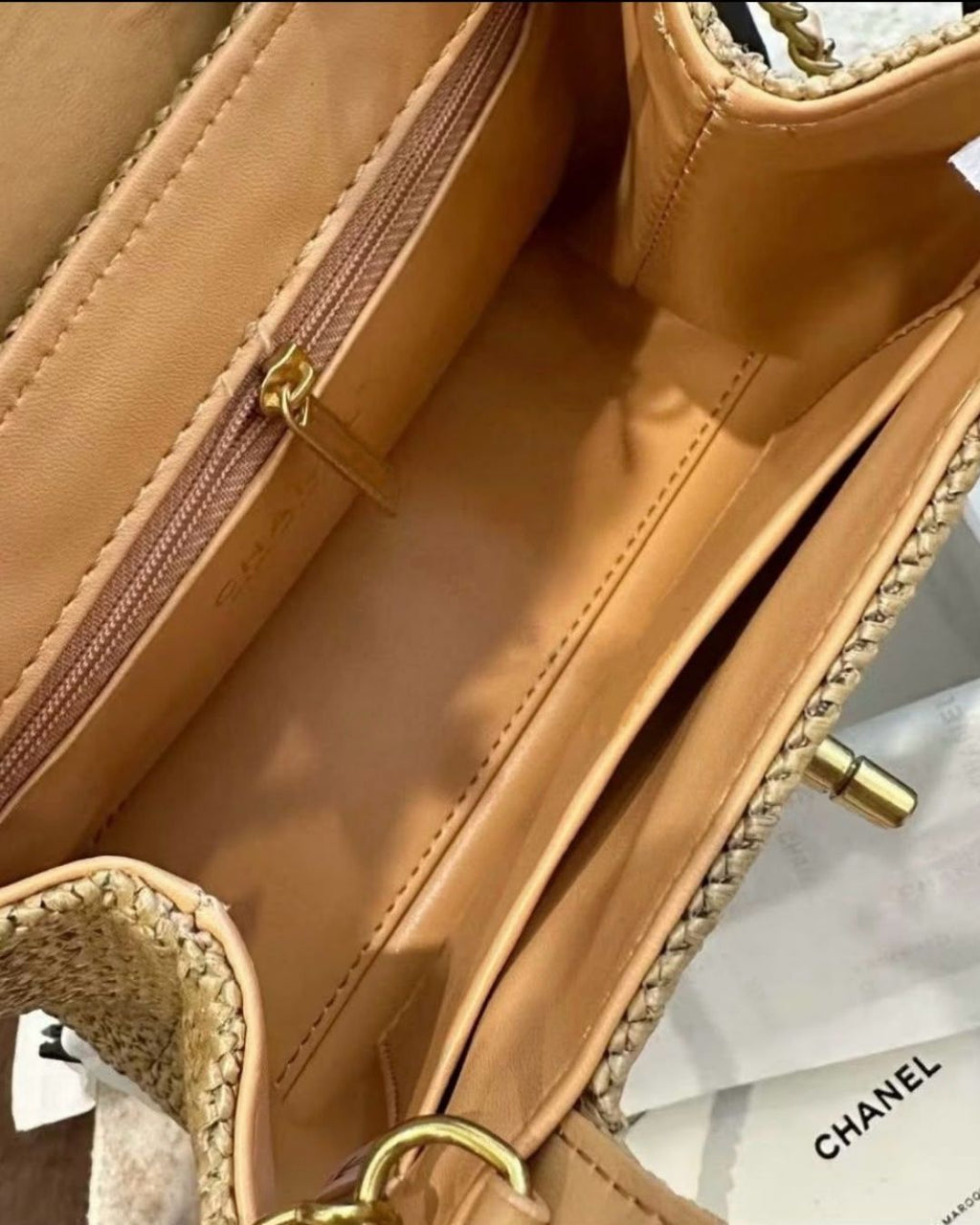 CHANEL MINI Woven Top Handle Bag 20 cm