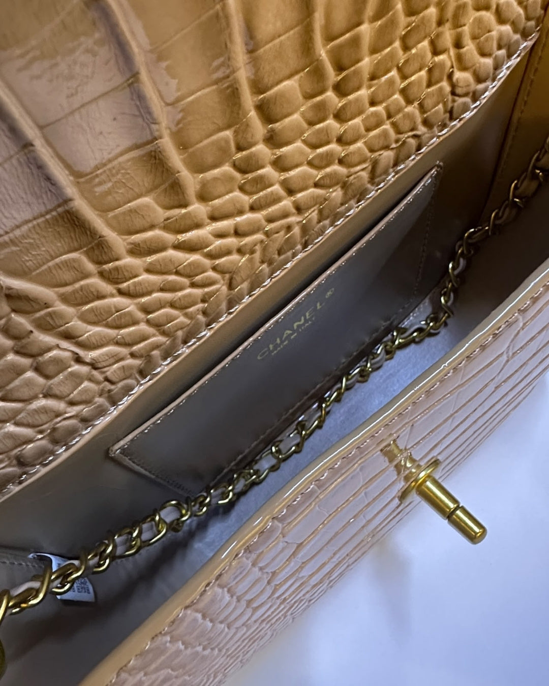 CHANEL Croc Mini Top Handle Bag 21cm