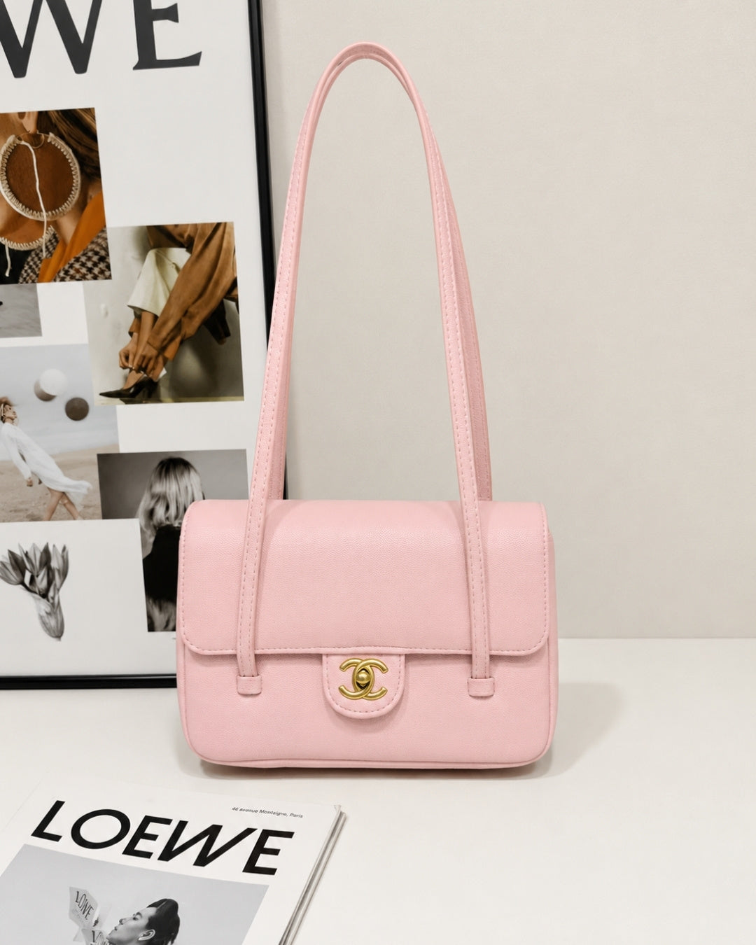 CHANEL Double-Strap Flap Bag 22 cm