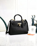 HERMES Kelly 25 Ostrich-Embossed Bag
