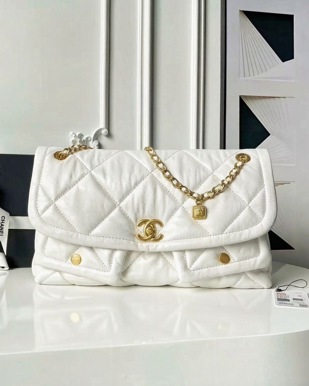 CHANEL Quilted Flap Shoulder Bag 30cm