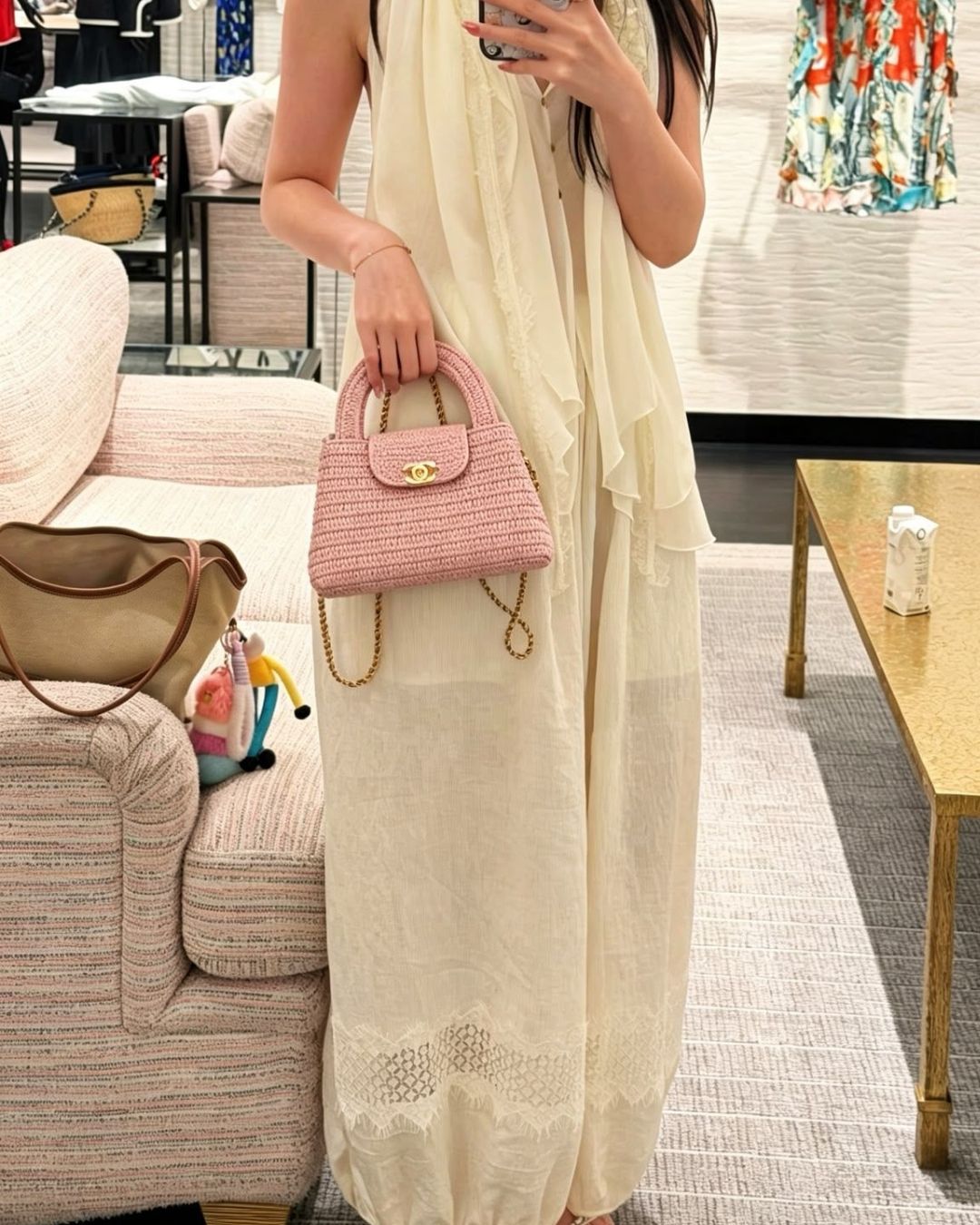 CHANEL MINI Woven Top Handle Bag 20 cm