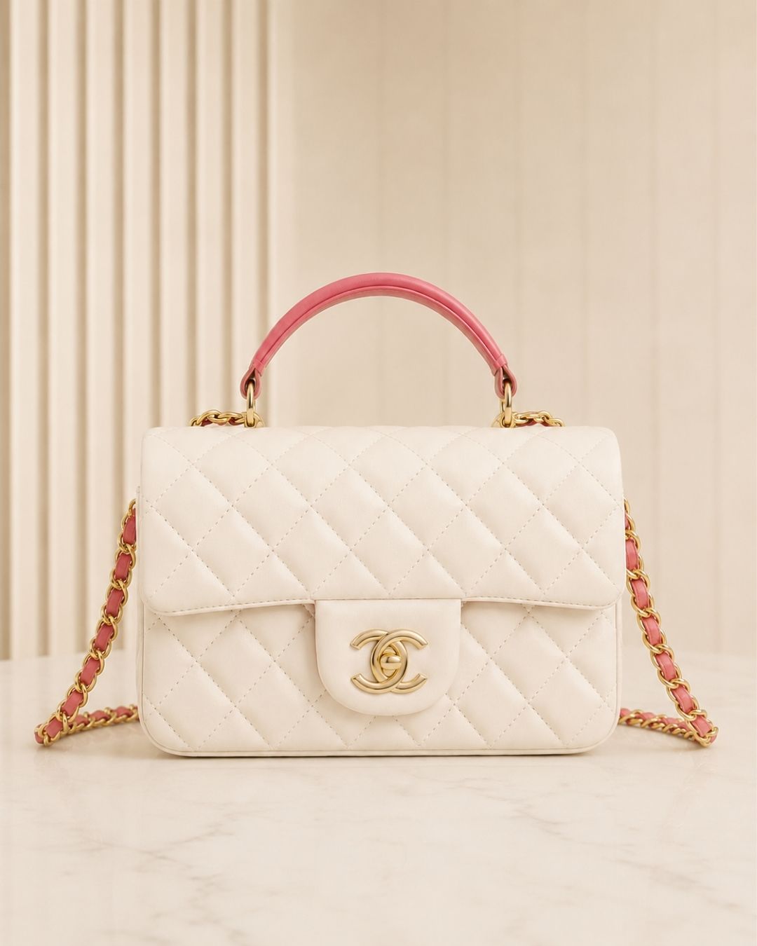 CHANEL Dual Tone Flap Bag A+