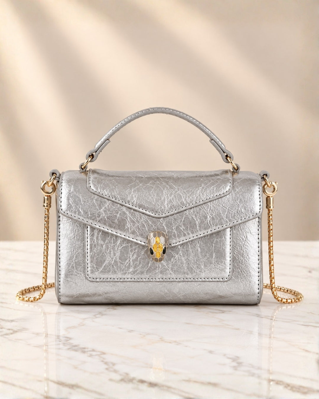 BVLGARI Serpent Mini Top Handle Bag 20cm