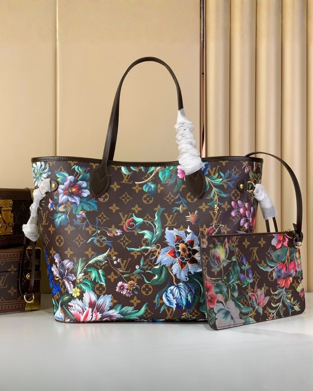 LV Neverfull Floral Medium 31cm A+