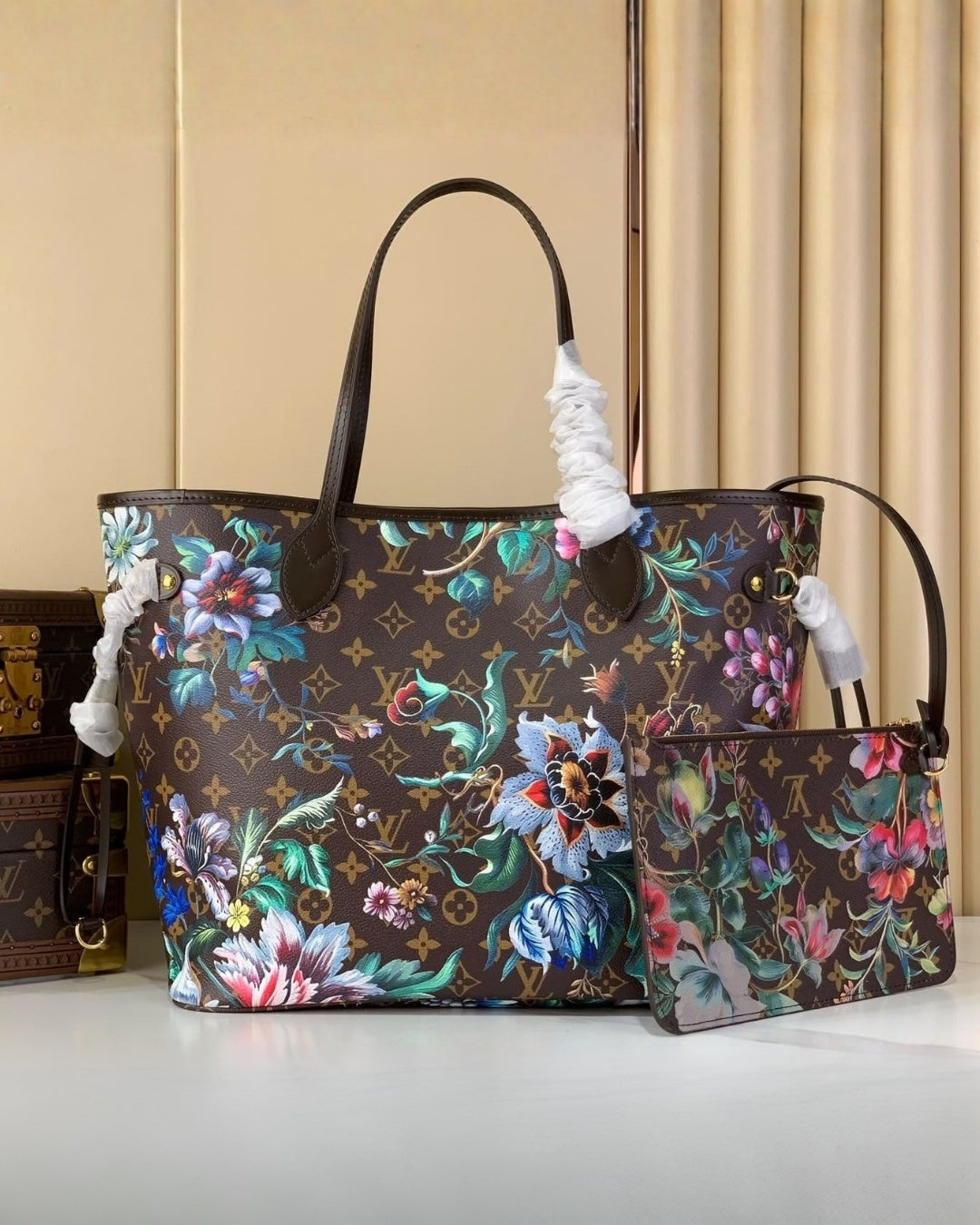 LV Neverfull Floral Medium 31cm A+