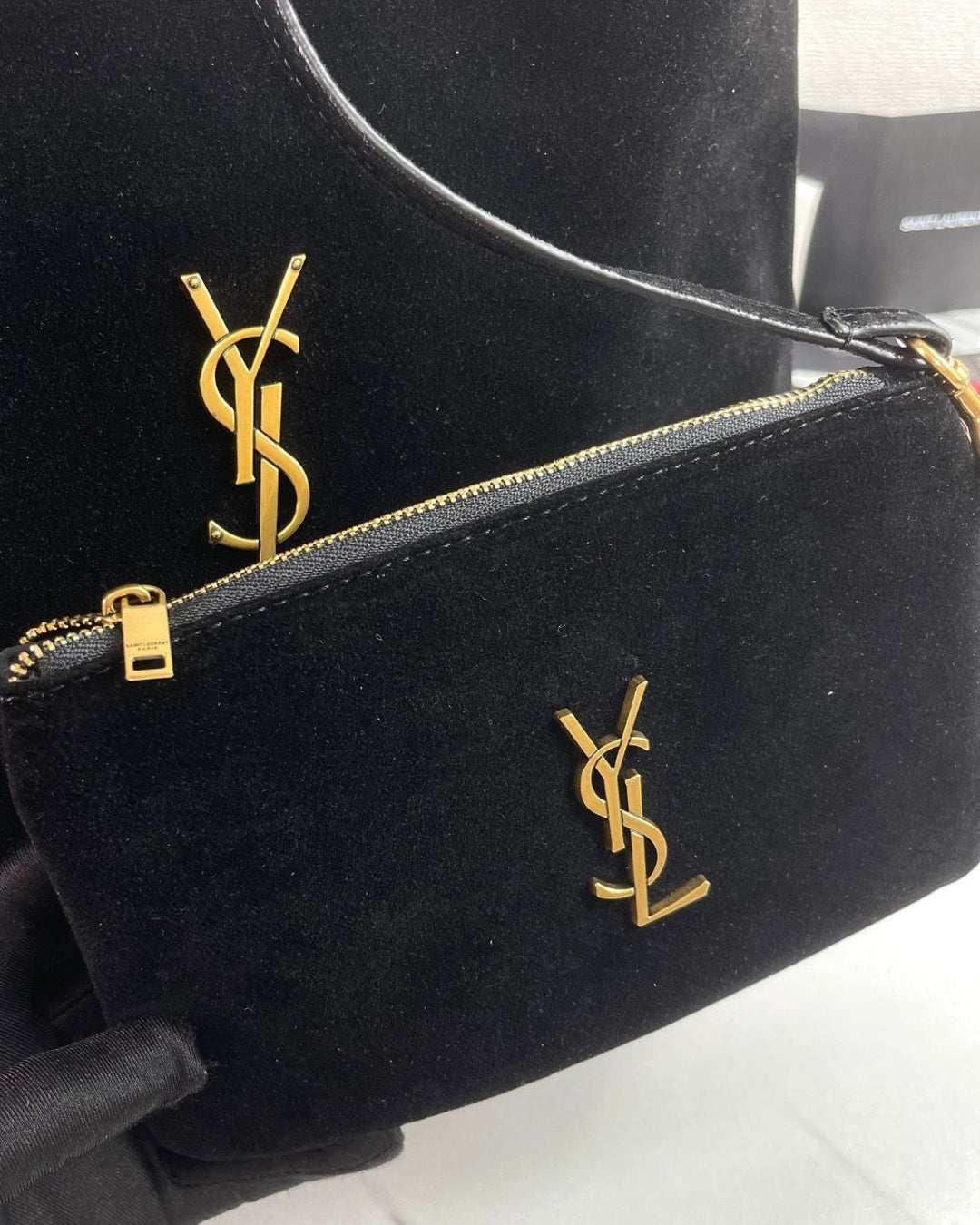 YSL Suede Hobo Bag 35 cm