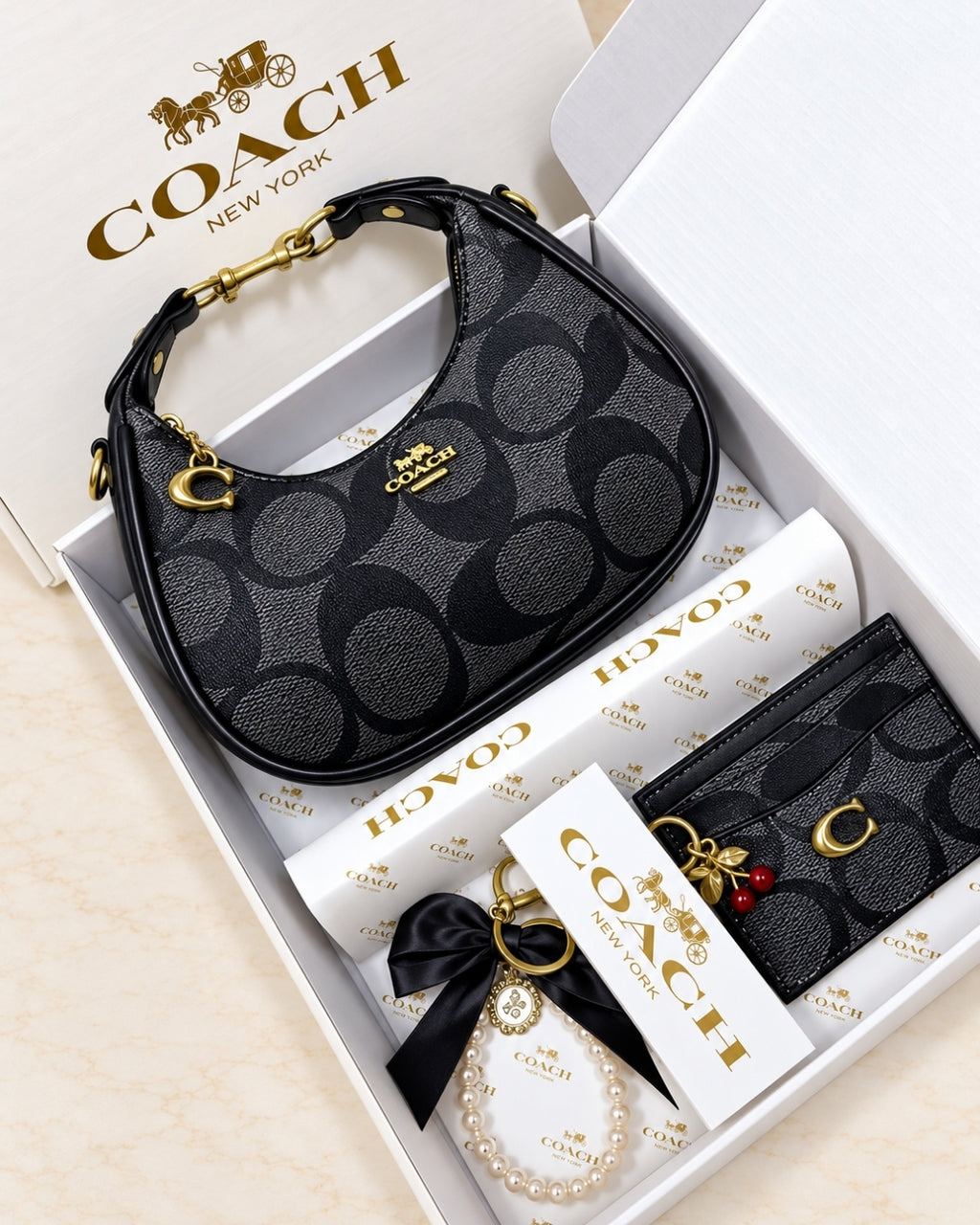 COACH Mini Hobo Gift Set 22cm