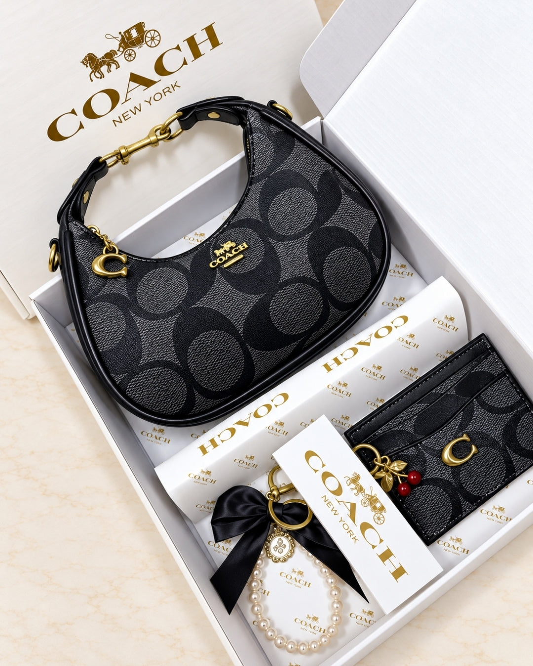 COACH Mini Hobo Gift Set 22cm
