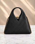 CHANEL Quilted V-Handle Bag 25cm A+