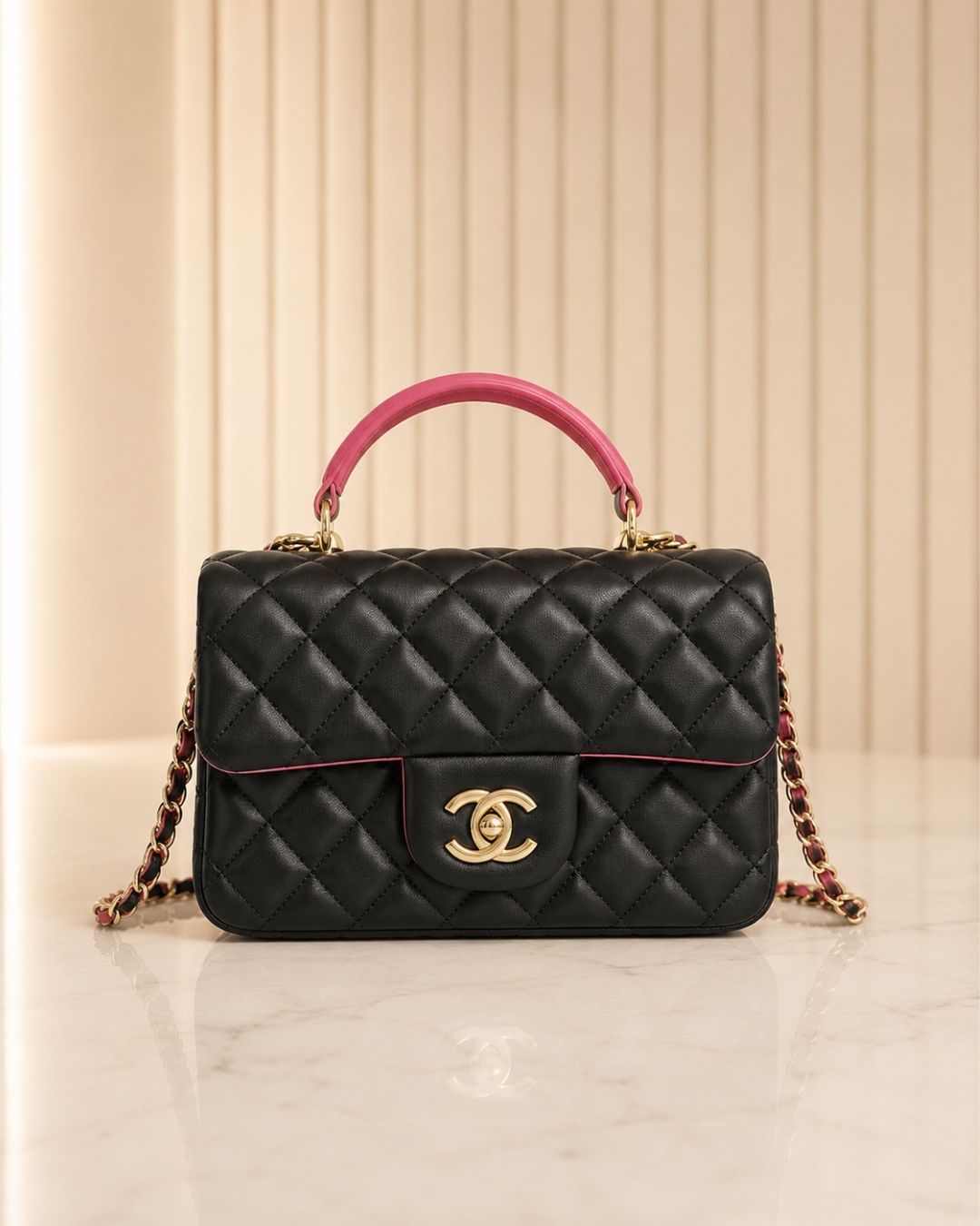 CHANEL Dual Tone Flap Bag A+
