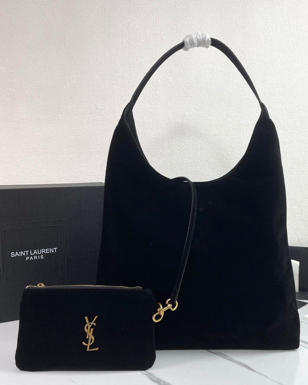 YSL Suede Hobo Bag 35 cm