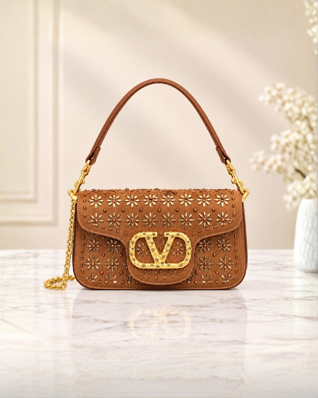 VALENTINO Floral Crystal Bag Small 22cm