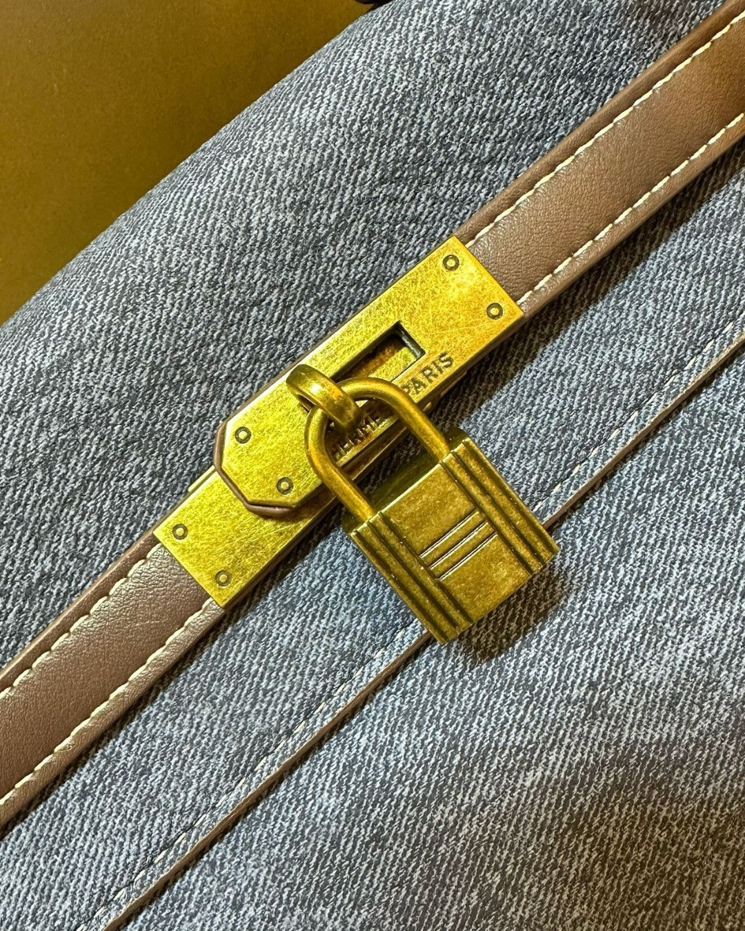 HERMES Kelly Denim Bag 28cm