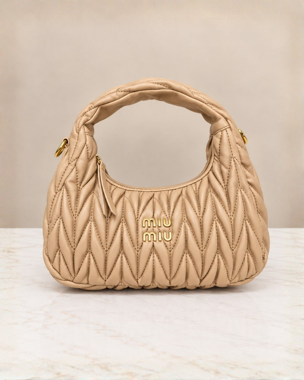 MIU MIU Matelassé Hobo Bag 24cm