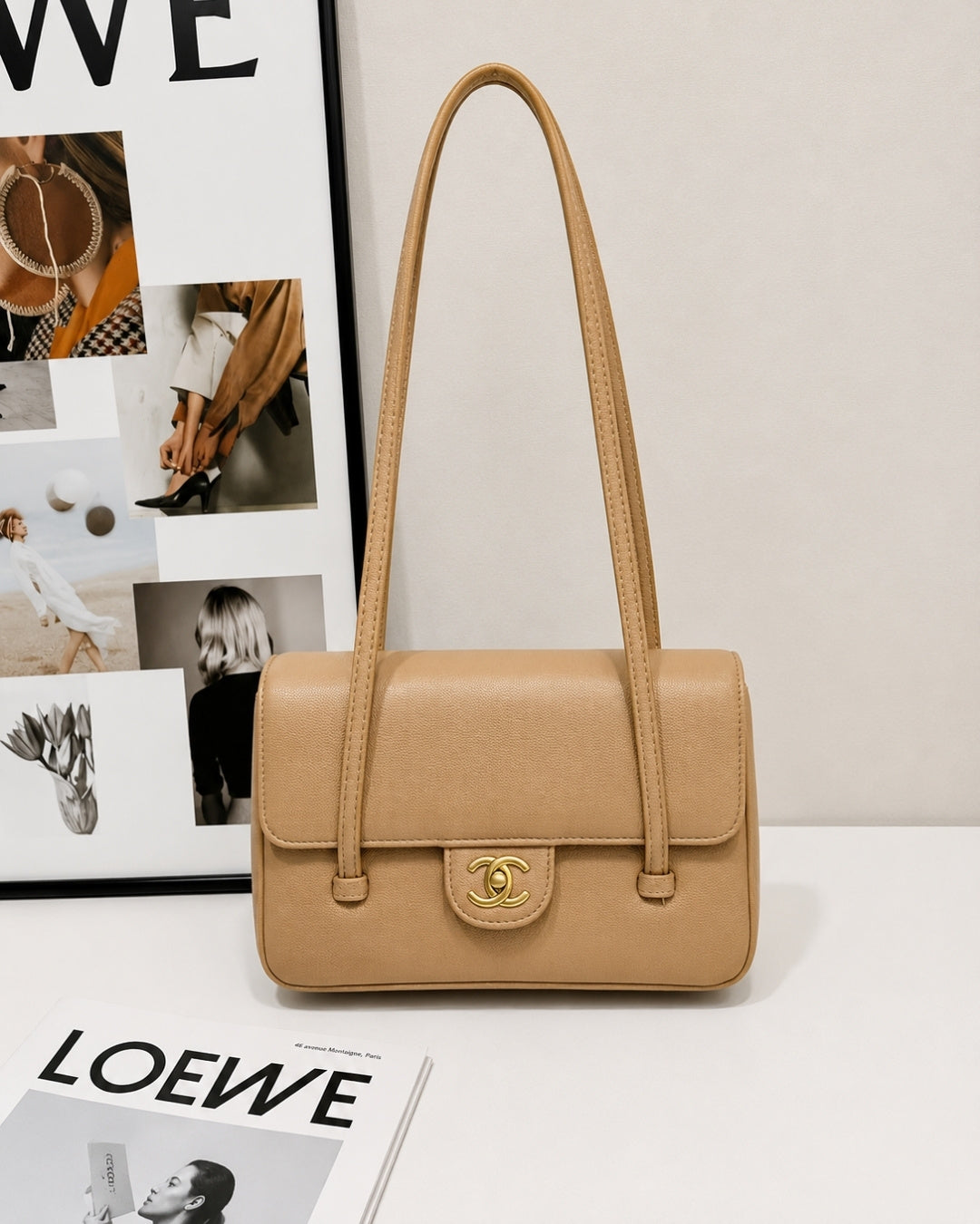 CHANEL Double-Strap Flap Bag 22 cm
