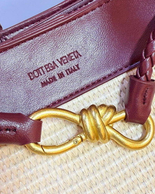 BOTTEGA Woven Structured Top Handle Shoulder Bag 25cm