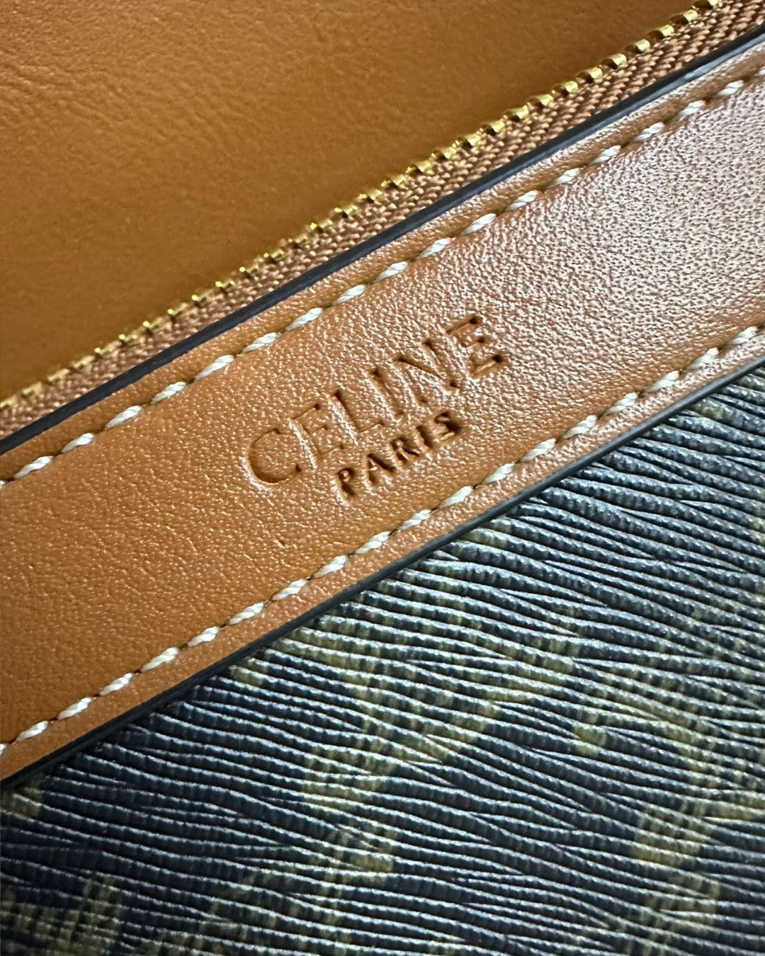 CELINE Triomphe Canvas Shoulder Bag 18cm