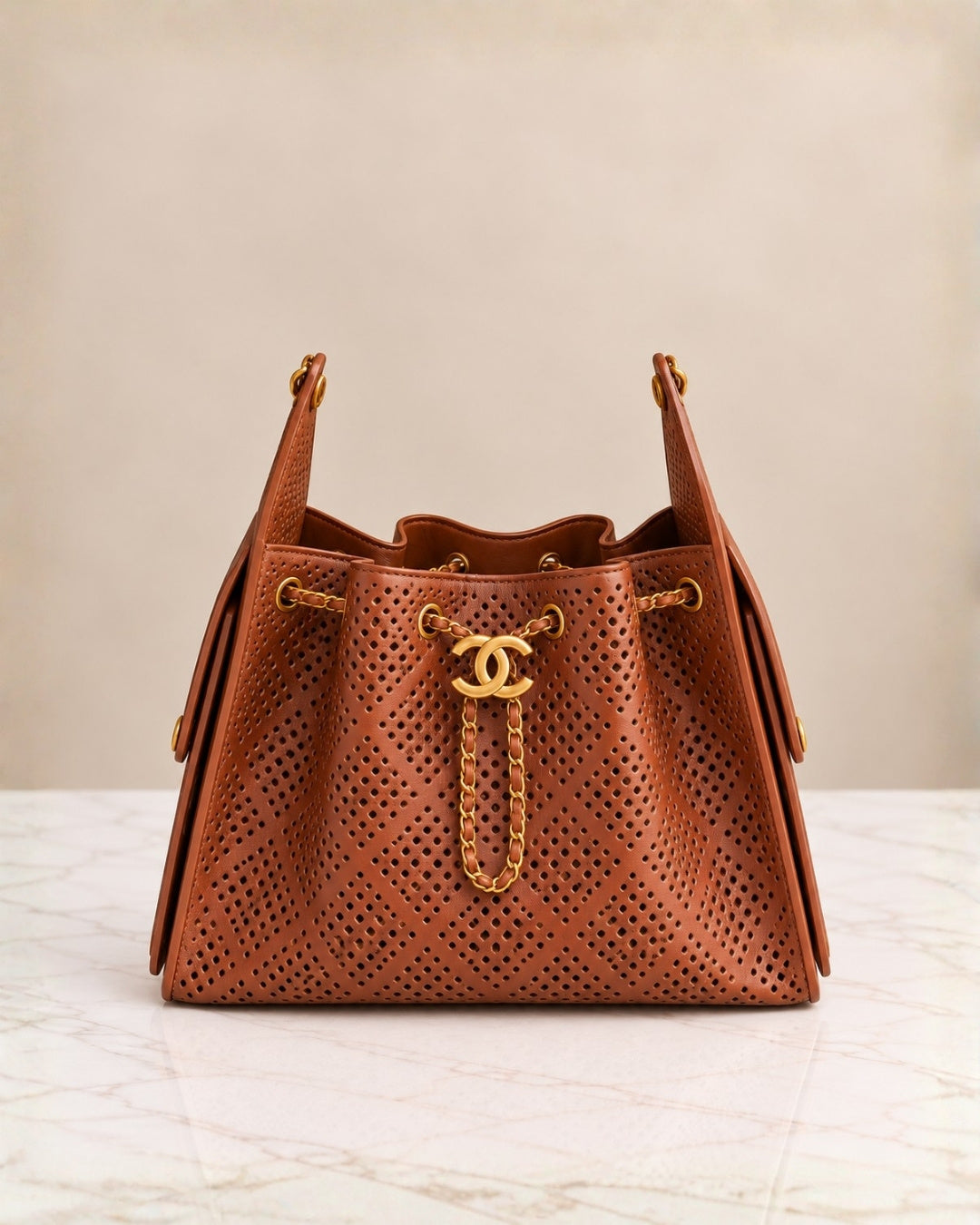 CHANEL 25 Bag Perforated 27cm
