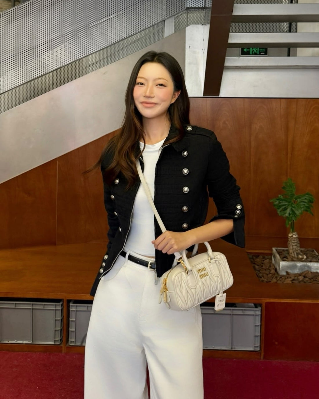 MIU MIU Matelassé Top Handle Bag 25cm
