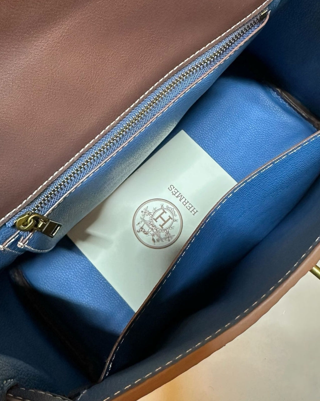HERMES Kelly Denim Bag 28cm