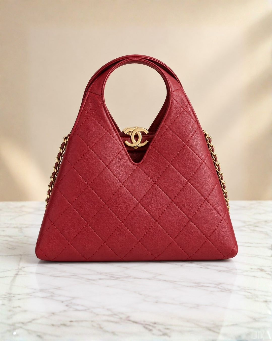 CHANEL Quilted V-Handle Bag 25cm A+