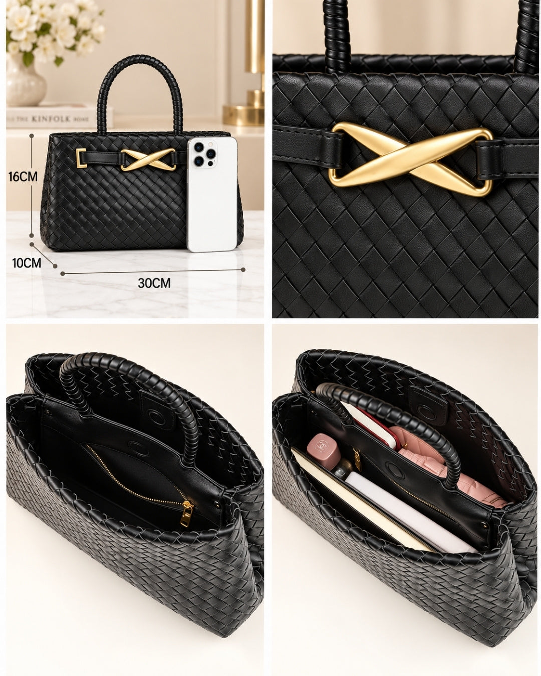 BOTTEGA Woven Tote Bag 30cm