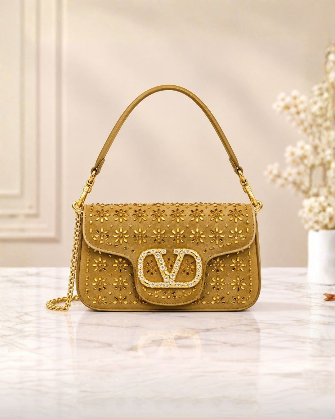 VALENTINO Floral Crystal Bag Small 22cm