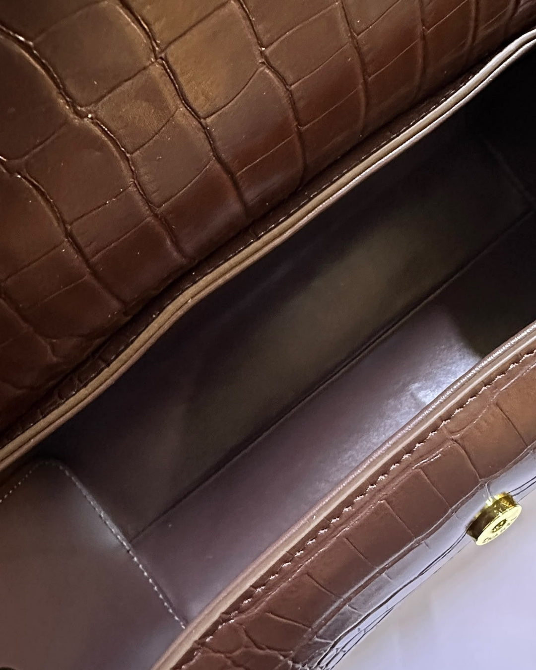 CHANEL Croc Shoulder Bag 25cm