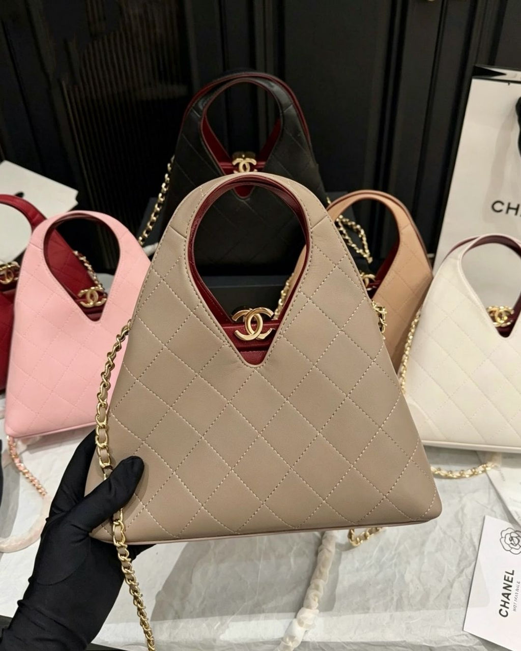 CHANEL Triangle V-handle Bag 23cm Master
