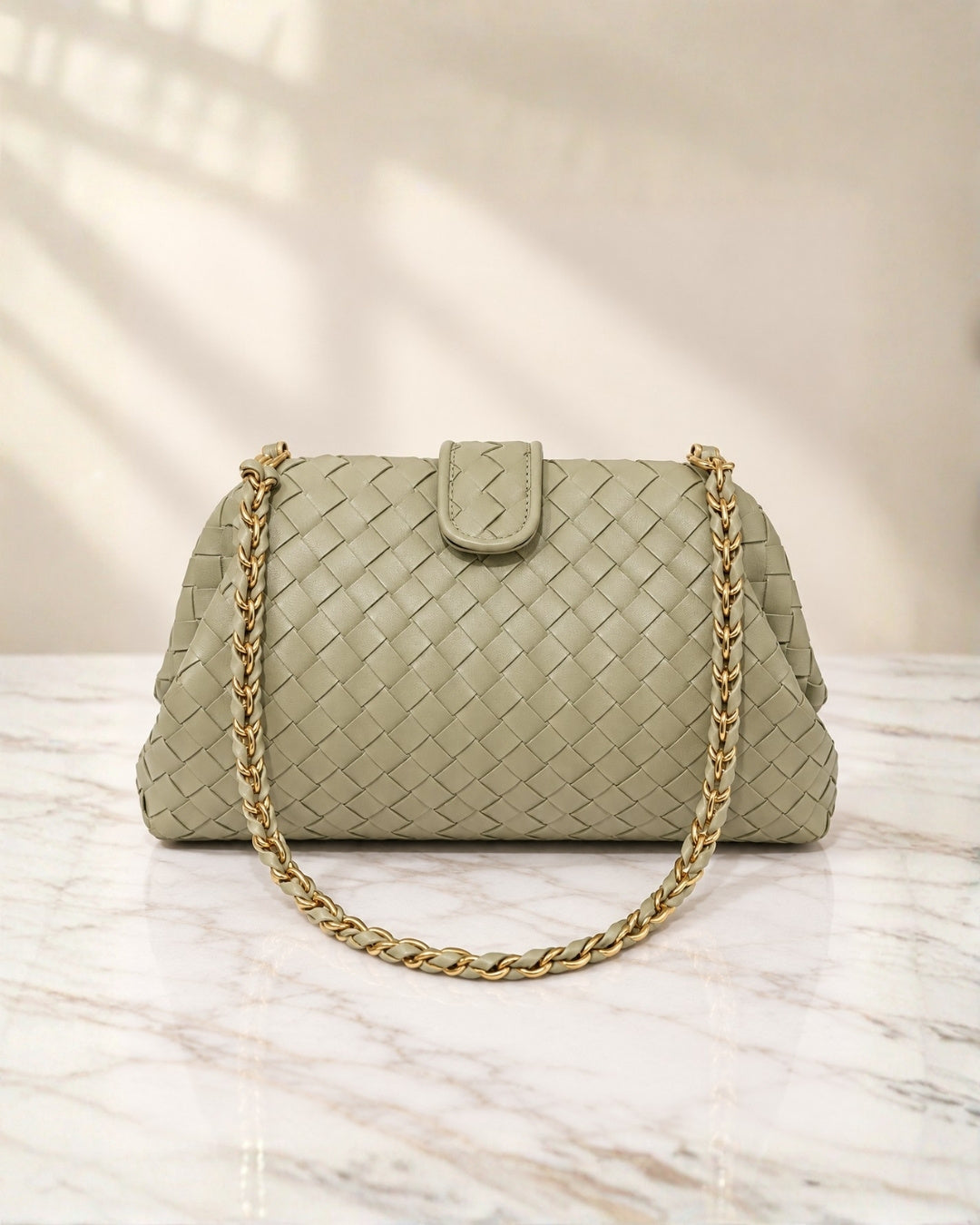 BOTTEGA Woven Clutch Bag 30 cm A+