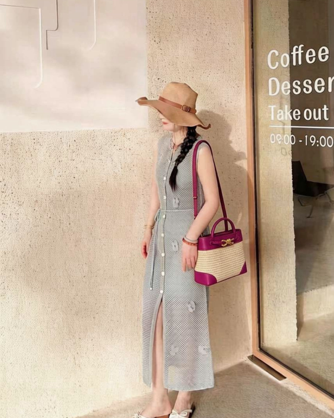 BOTTEGA Woven Structured Top Handle Shoulder Bag 25cm