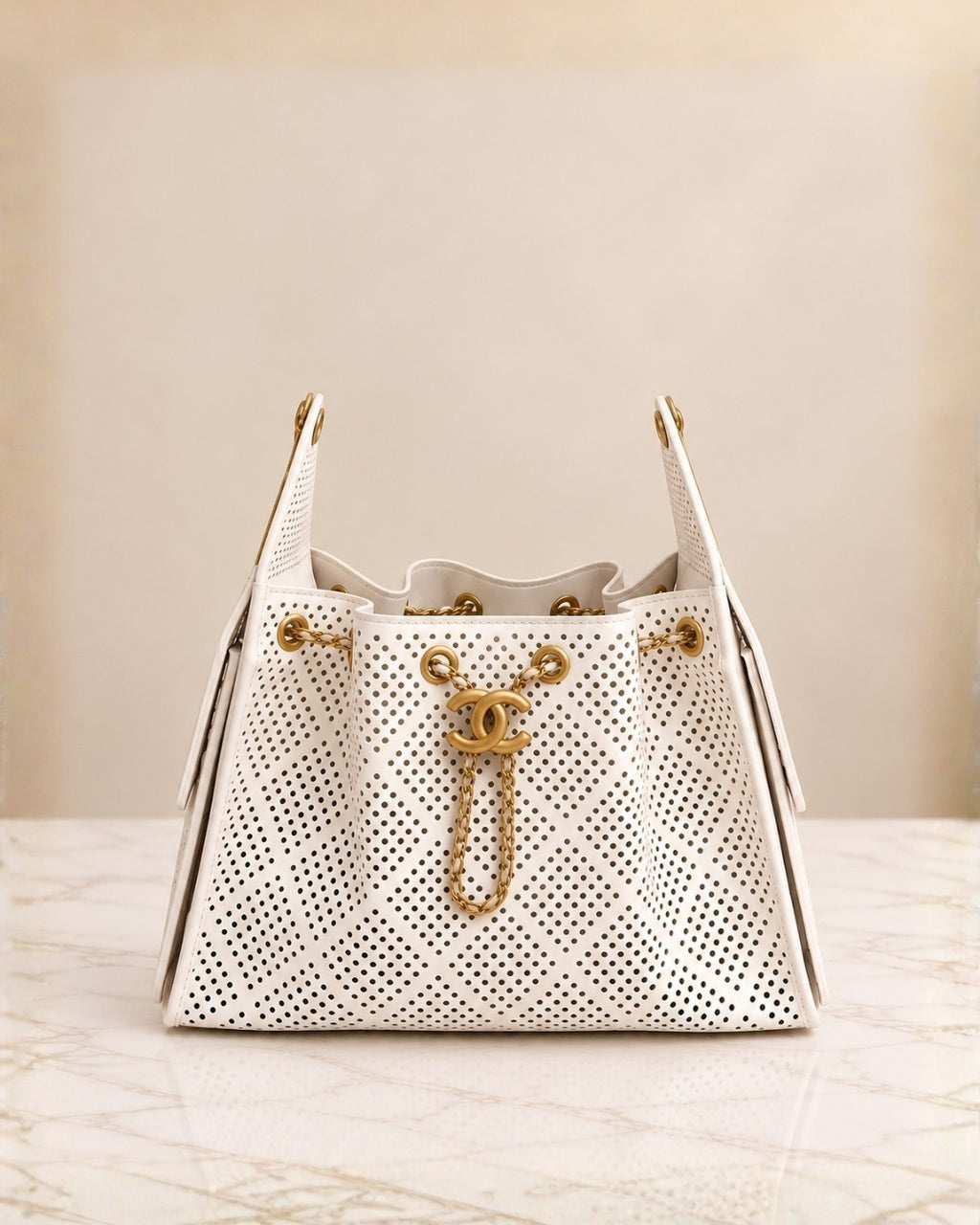 CHANEL 25 Bag Perforated 27cm