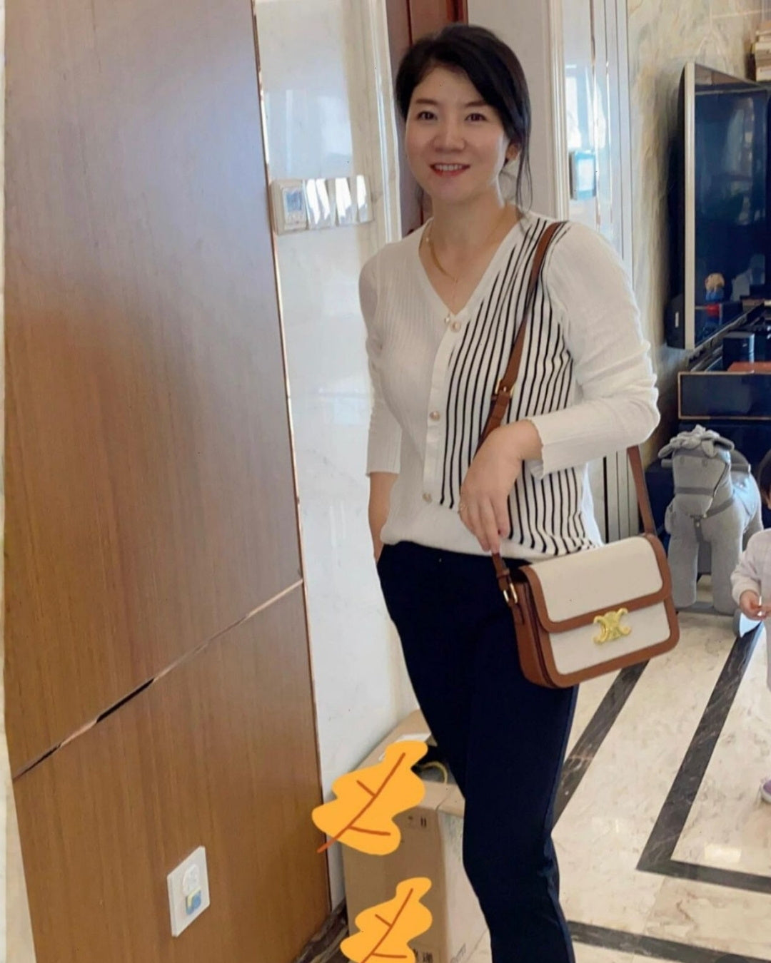 CELINE Triomphe Shoulder Bag 22cm
